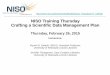 NISO Training Thursday Crafting a Scientific Data Management Plan