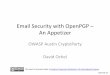 Email Security with OpenPGP - An Appetizer