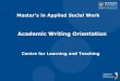 Academic Writing for Master of Applied Social Work Students 2015
