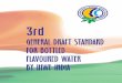 3rd general draft standard for bottled flavoured water ihwf chennai