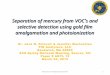 Separation of  mercury from VOC’s and selective detection using gold film amalgamation and photoionization