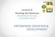 Oct 14 ecd lecture 6 starting the business(1)