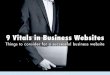 9 vitals in business websites