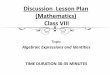 b.ed discussion lesson plan algebric equations by  amit kumar sldav ambala