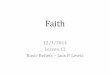 Faith - PowerPoint for Wednesday night - December 3