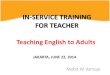 Teaching English to Adults