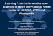 Learning from the innovative open practices of three international health projects: IACAPAP, VCPH and Physiopedia