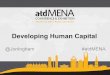 Developing national and organisational human capital presentation at ATD MENA