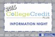 College Credit Plus 2015