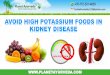 Potassium - Avoid High Potassium Foods In Chronic Kidney Disease