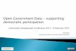 Open Government Data - Supporting Democratic Participation
