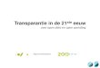Algemene Rekenkamer: Transparantie in de 21ste eeuw