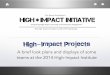 High-Impact Projects at a Glance:  Displays from the 2014 Institute