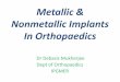 Biomaterials metallic & nonmetallic implants
