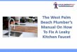 The West Palm Beach Plumber’s Manual On How To Fix A Leaky Kitchen Faucet