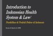 Introduction to Indonesian health system & law