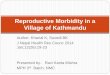 Reproductive morbidity in a village of kathmandu (Journal Club)