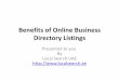 Benefits of online business directory listings