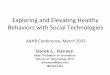 Exploring and Elevating Healthy Behaviors with Social Technologies (AAHB Conference), March 2015