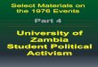 University of Zambia Student Political Activism: Select Materials on the 1976 Events, Part 4