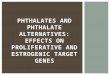 PHTHALATES   AND PHTHALATE   ALTERNATIVES:   EFFECTS ON   PROLIFERATIVE AND   ESTROGENIC TARGET   GENES