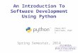 An Introduction To Python - Functions, Part 1