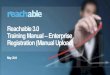 Reachable 3.0 training manual for enterprise registration - manual upload