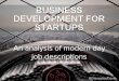 Startup Biz Dev Job Analysis
