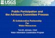 Public Participation and the Advisory Committee Process (Johnson)