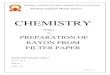 Chemistry project PREPARATION OF RAYON FROM FILTER PAPER
