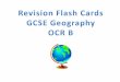 Revision flash cards for GCSE Geography OCR B