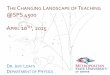 Changing Landscape of Teaching - SPS 4500 - April 2015