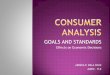 Consumer analysis report