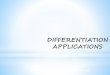 Basic mathematics differentiation application