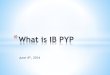 IB PYP Definition and explanation