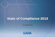 State of Compliance 2013