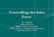 Controlling the sales force
