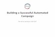 Building a successful automation campaign Webinar Slides