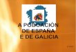 A poboación de España e de Galicia