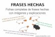 FRASES HECHAS CASTELLANO: explicación, ejemplo y dibujo