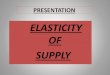 Supply & Elasticity of Supply