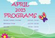 April 2015 Programs