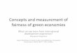Equity workshop: Concepts and measurement of fairness of green economies
