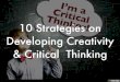 10 Strategies on developing Creativity & Developing Thinking