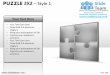 Pieces of puzzle 2x2 design 1 powerpoint ppt slides