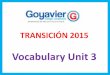 Unit 3 vocbulary
