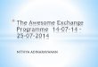 The awesome exchange programme  14 07-14 – 25-07-2014