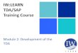 TDA/SAP Methodology Training Course Module 2 Section 9