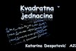 Kvadratna jednacina i kvadratna funkcija - Despotović Katarina