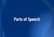 GR Lecture 1: Parts of Speech